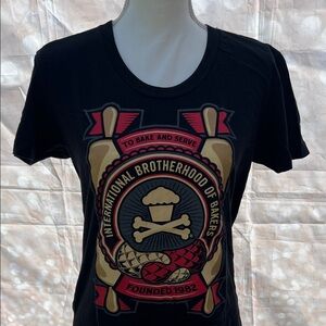 Johnny Cupcakes Black and Red Graphic Tee